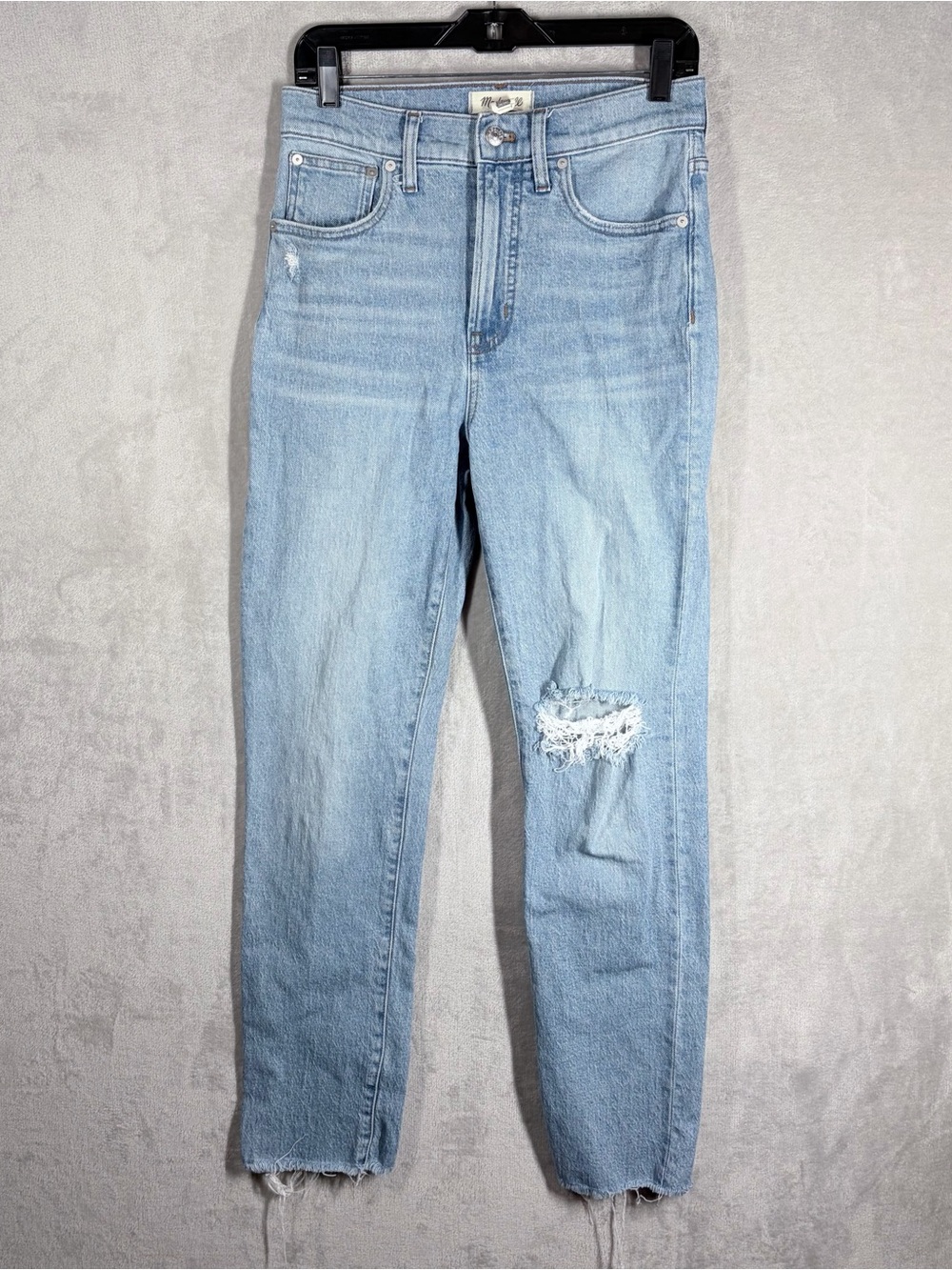Madewell‎ Perfect Vintage Jean Women’s 27 Tall Light Blue Denim Distressed